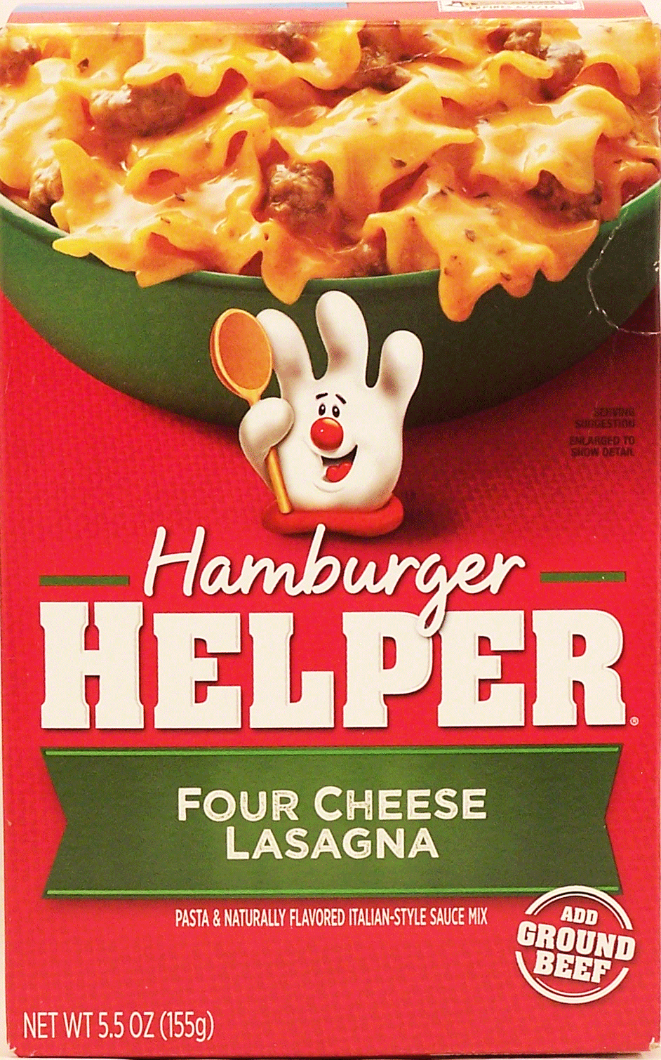 Betty Crocker Hamburger Helper italian four cheese lasagna: pasta & naturally flavored italian-style sauce mix Full-Size Picture